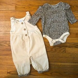 baby GAP matching cheetah print set